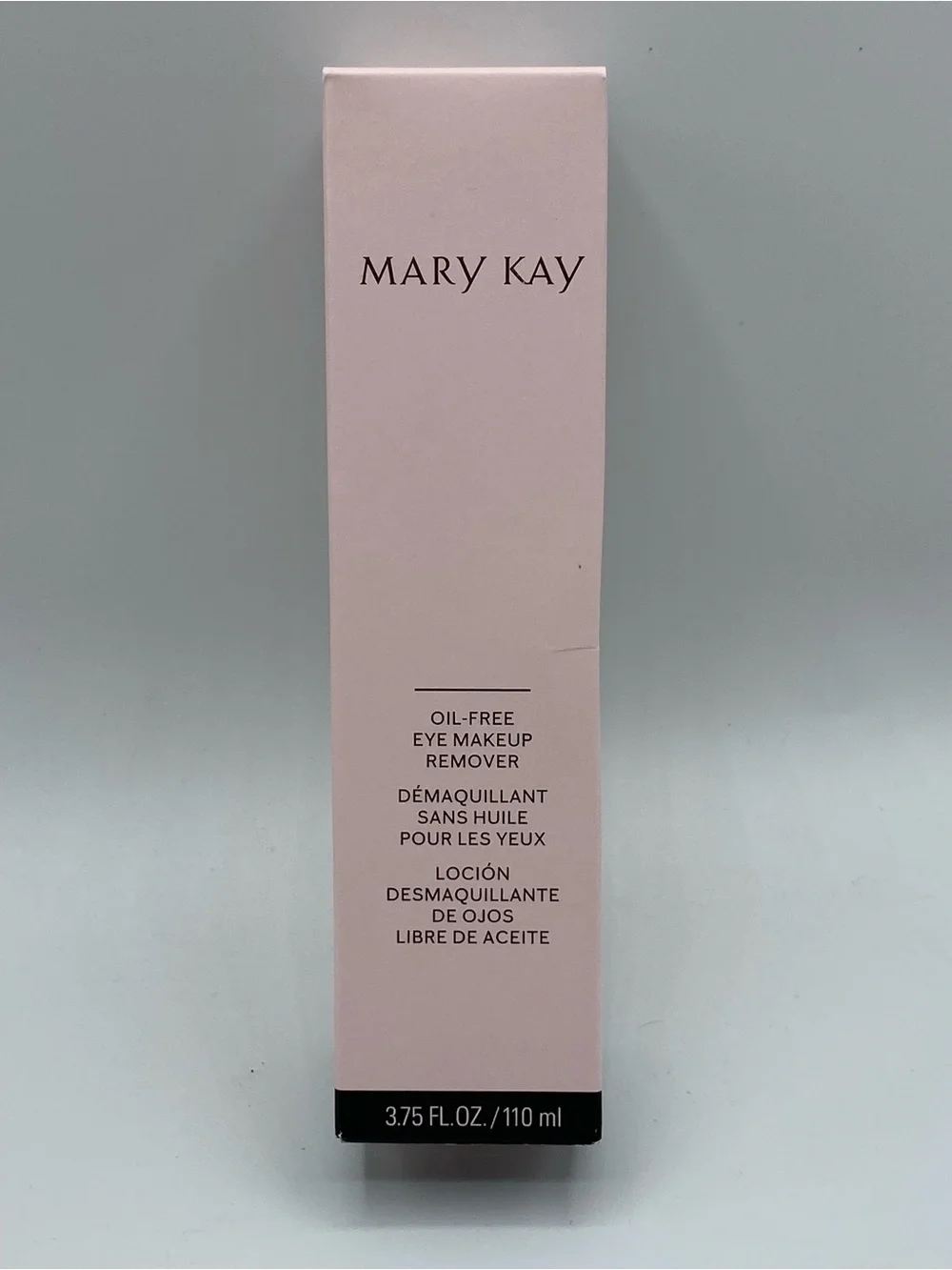 Mary Kay Oil-Free Eye Makeup Remover – Soft Pink Bottle with Black Cap